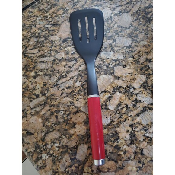 KitchenAid Red Classic Nylon Slotted Turner 13.66-Inch Aqua Sky